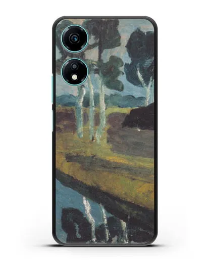 Чехол Серый пейзаж с болотным каналом (Модерзон-Беккер Паула) силиконовый для Honor X5 Plus