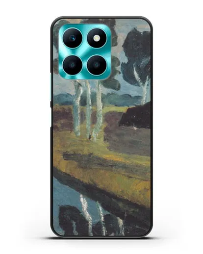 Чехол Серый пейзаж с болотным каналом (Модерзон-Беккер Паула) силиконовый для Honor X6a