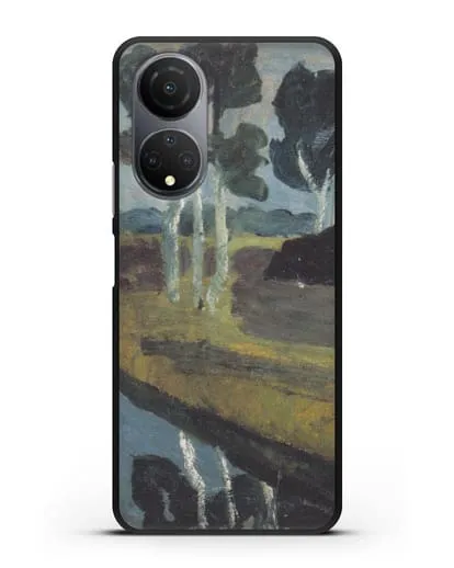 Чехол Серый пейзаж с болотным каналом (Модерзон-Беккер Паула) силиконовый для Honor X7