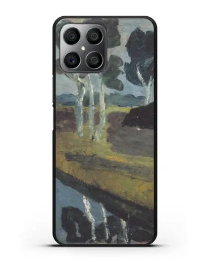 Чехол Серый пейзаж с болотным каналом (Модерзон-Беккер Паула) силиконовый для Honor X8