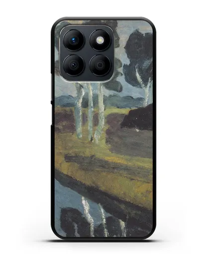 Чехол Серый пейзаж с болотным каналом (Модерзон-Беккер Паула) силиконовый для Honor X8b