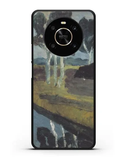Чехол Серый пейзаж с болотным каналом (Модерзон-Беккер Паула) силиконовый для Honor X9