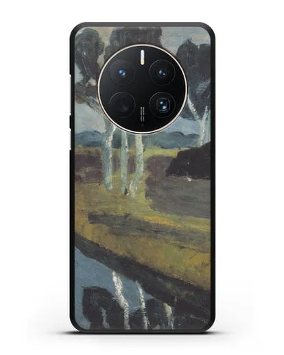 Чехол Серый пейзаж с болотным каналом (Модерзон-Беккер Паула) силиконовый для Huawei Mate 50