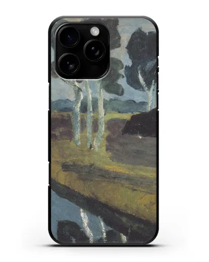 Чехол Серый пейзаж с болотным каналом (Модерзон-Беккер Паула) силиконовый для iPhone 16 Pro Max