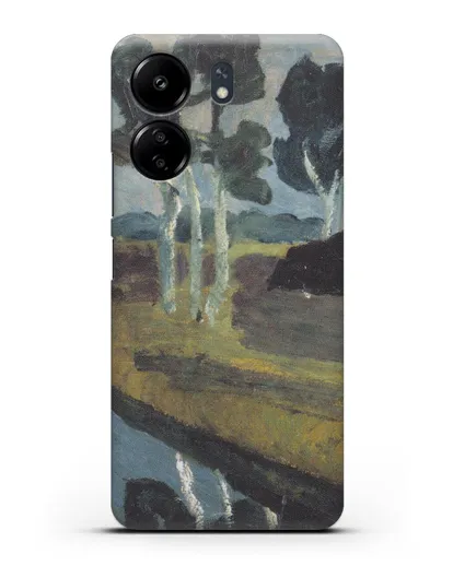 Чехол Серый пейзаж с болотным каналом (Модерзон-Беккер Паула) силиконовый для Xiaomi Poco C65