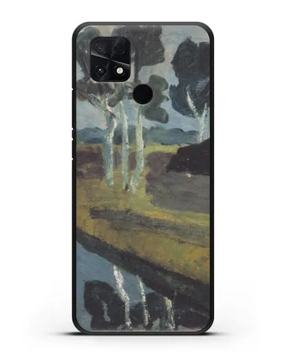 Чехол Серый пейзаж с болотным каналом (Модерзон-Беккер Паула) силиконовый для Xiaomi Poco C40