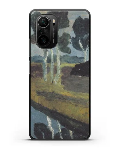 Чехол Серый пейзаж с болотным каналом (Модерзон-Беккер Паула) силиконовый для Xiaomi Poco F3 Pro