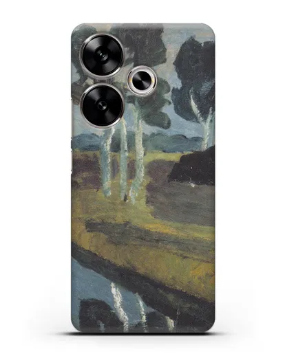 Чехол Серый пейзаж с болотным каналом (Модерзон-Беккер Паула) силиконовый для Xiaomi Poco F6