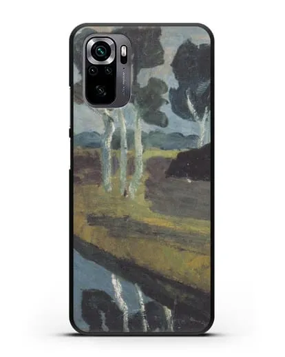 Чехол Серый пейзаж с болотным каналом (Модерзон-Беккер Паула) силиконовый для Xiaomi Poco M5s