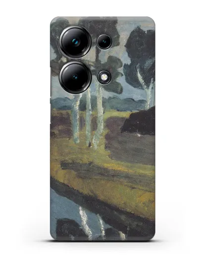 Чехол Серый пейзаж с болотным каналом (Модерзон-Беккер Паула) силиконовый для Xiaomi Poco M6 Pro