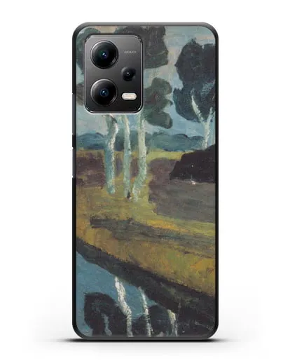 Чехол Серый пейзаж с болотным каналом (Модерзон-Беккер Паула) силиконовый для Xiaomi Poco X5