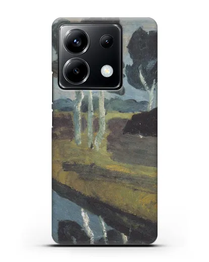 Чехол Серый пейзаж с болотным каналом (Модерзон-Беккер Паула) силиконовый для Xiaomi Poco X6