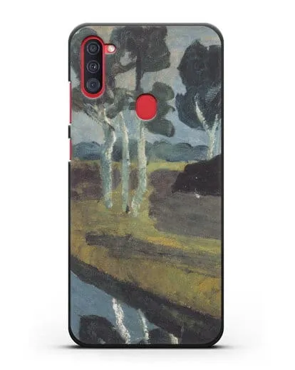 Чехол Серый пейзаж с болотным каналом (Модерзон-Беккер Паула) силиконовый для Samsung Galaxy A11 [SM-A115F]