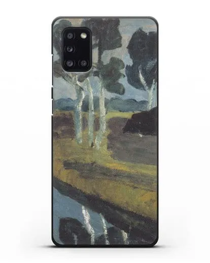 Чехол Серый пейзаж с болотным каналом (Модерзон-Беккер Паула) силиконовый для Samsung Galaxy A31 [SM-A315F]
