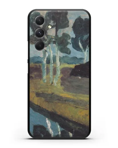 Чехол Серый пейзаж с болотным каналом (Модерзон-Беккер Паула) силиконовый для Samsung Galaxy A54 [SM-A536]