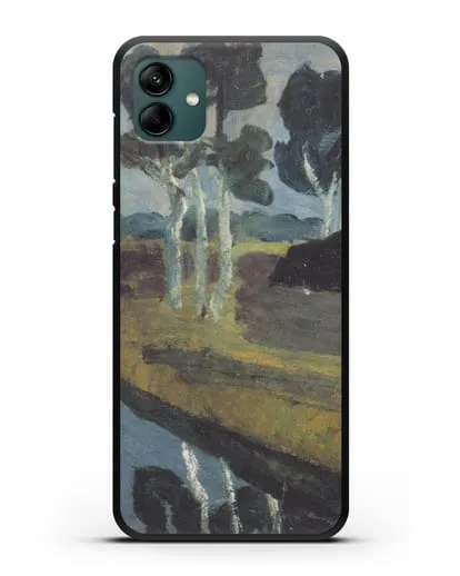 Чехол Серый пейзаж с болотным каналом (Модерзон-Беккер Паула) силиконовый для Samsung Galaxy A04 [SM-A045F]