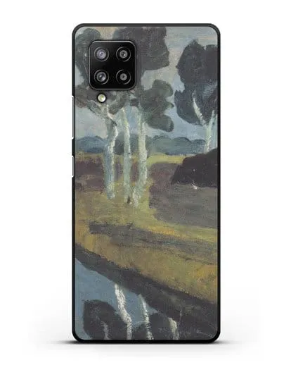 Чехол Серый пейзаж с болотным каналом (Модерзон-Беккер Паула) силиконовый для Samsung Galaxy A42 [SM-A426B]