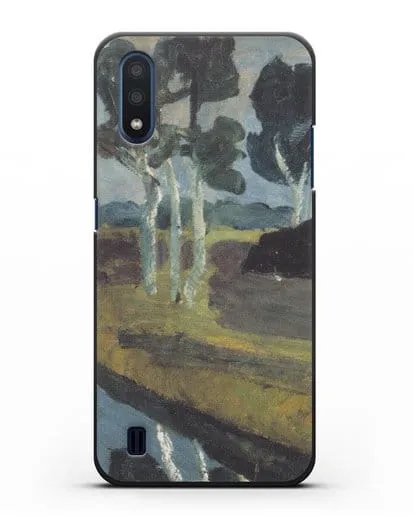 Чехол Серый пейзаж с болотным каналом (Модерзон-Беккер Паула) силиконовый для Samsung Galaxy M01 [SM-M015F]