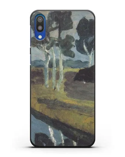 Чехол Серый пейзаж с болотным каналом (Модерзон-Беккер Паула) силиконовый для Samsung Galaxy M10 [SM-M105F]