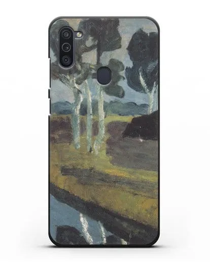 Чехол Серый пейзаж с болотным каналом (Модерзон-Беккер Паула) силиконовый для Samsung Galaxy M11 [SM-M115F]