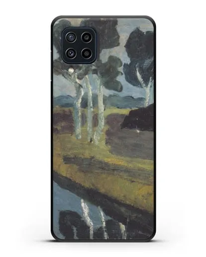 Чехол Серый пейзаж с болотным каналом (Модерзон-Беккер Паула) силиконовый для Samsung Galaxy M22 [M225F]