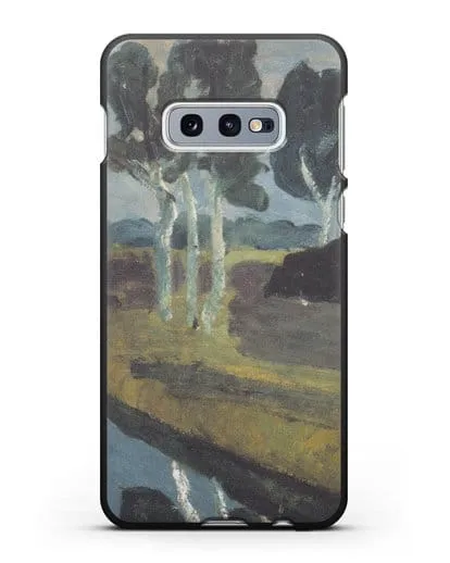Чехол Серый пейзаж с болотным каналом (Модерзон-Беккер Паула) силиконовый для Samsung Galaxy S10e [SM-G970F]