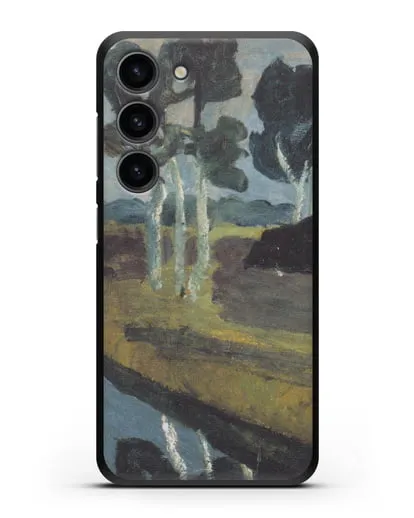 Чехол Серый пейзаж с болотным каналом (Модерзон-Беккер Паула) силиконовый для Samsung Galaxy S23 [SM-S911]