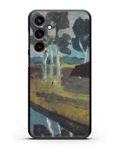 Чехол Серый пейзаж с болотным каналом (Модерзон-Беккер Паула) силиконовый для Samsung Galaxy S23 FE