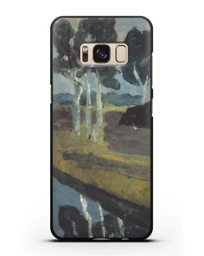 Чехол Серый пейзаж с болотным каналом (Модерзон-Беккер Паула) силиконовый для Samsung Galaxy S8 [SM-950F]