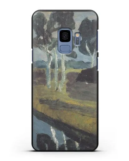Чехол Серый пейзаж с болотным каналом (Модерзон-Беккер Паула) силиконовый для Samsung Galaxy S9 [SM-G960F]