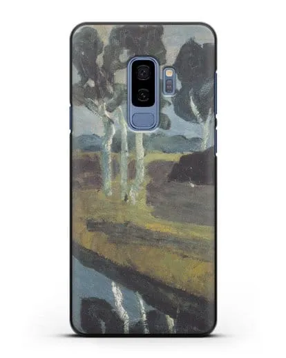 Чехол Серый пейзаж с болотным каналом (Модерзон-Беккер Паула) силиконовый для Samsung Galaxy S9 Plus [SM-G965F]