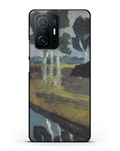 Чехол Серый пейзаж с болотным каналом (Модерзон-Беккер Паула) силиконовый для Xiaomi 11T