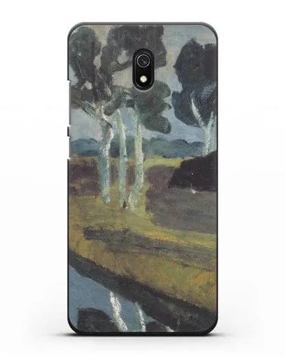 Чехол Серый пейзаж с болотным каналом (Модерзон-Беккер Паула) силиконовый для Xiaomi Redmi 8A
