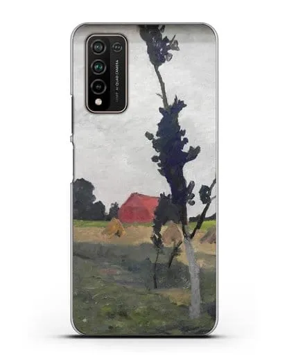 Чехол Пейзаж Ворпсведера с красным домом (Модерзон-Беккер Паула) силиконовый для Honor 10X Lite