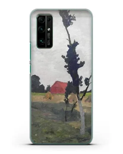 Чехол Пейзаж Ворпсведера с красным домом (Модерзон-Беккер Паула) силиконовый для Honor 30