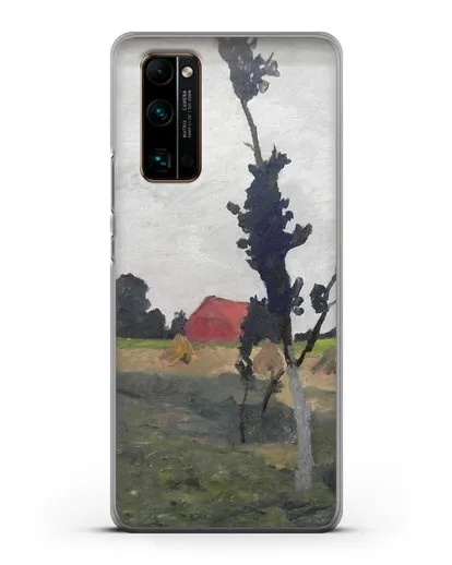 Чехол Пейзаж Ворпсведера с красным домом (Модерзон-Беккер Паула) силиконовый для Honor 30 Pro