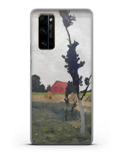 Чехол Пейзаж Ворпсведера с красным домом (Модерзон-Беккер Паула) силиконовый для Honor 30 Pro Plus