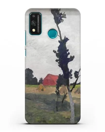 Чехол Пейзаж Ворпсведера с красным домом (Модерзон-Беккер Паула) силиконовый для Honor 9X lite