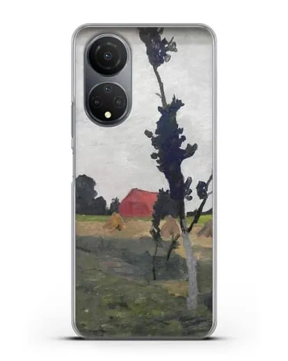 Чехол Пейзаж Ворпсведера с красным домом (Модерзон-Беккер Паула) силиконовый для Honor X7