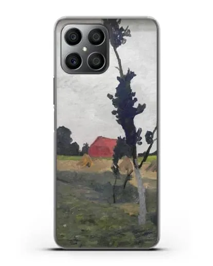 Чехол Пейзаж Ворпсведера с красным домом (Модерзон-Беккер Паула) силиконовый для Honor X8