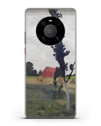 Чехол Пейзаж Ворпсведера с красным домом (Модерзон-Беккер Паула) силиконовый для Huawei Mate 40 Pro