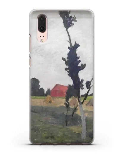 Чехол Пейзаж Ворпсведера с красным домом (Модерзон-Беккер Паула) силиконовый для Huawei P20