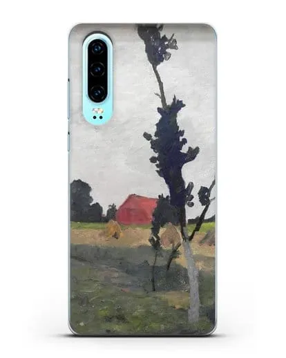 Чехол Пейзаж Ворпсведера с красным домом (Модерзон-Беккер Паула) силиконовый для Huawei P30