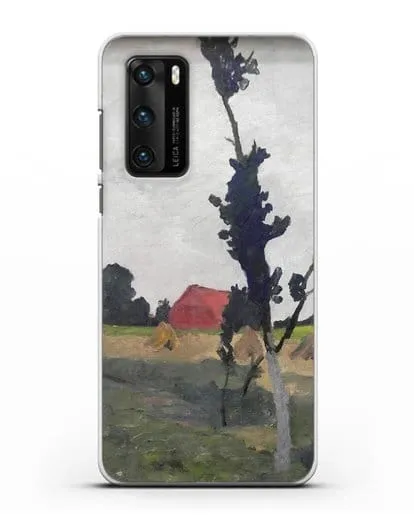 Чехол Пейзаж Ворпсведера с красным домом (Модерзон-Беккер Паула) силиконовый для Huawei P40