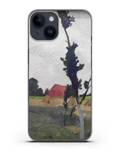 Чехол Пейзаж Ворпсведера с красным домом (Модерзон-Беккер Паула) силиконовый для iPhone 14