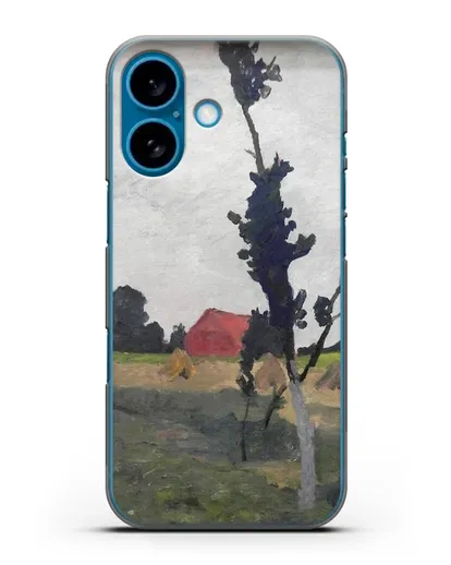 Чехол Пейзаж Ворпсведера с красным домом (Модерзон-Беккер Паула) силиконовый для iPhone 16