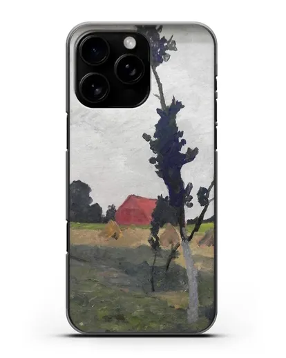 Чехол Пейзаж Ворпсведера с красным домом (Модерзон-Беккер Паула) силиконовый для iPhone 16 Pro Max