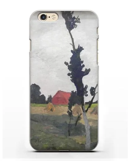 Чехол Пейзаж Ворпсведера с красным домом (Модерзон-Беккер Паула) силиконовый для iPhone 6