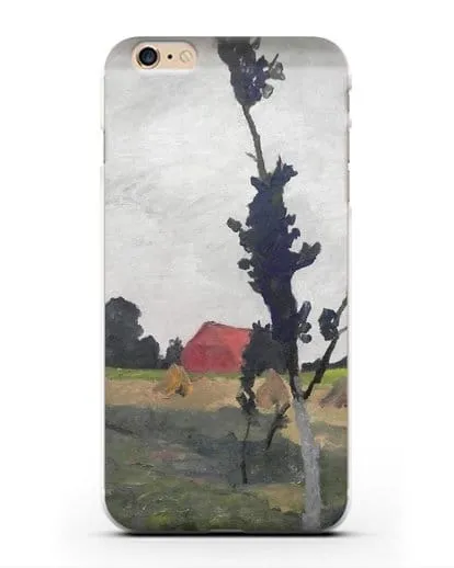 Чехол Пейзаж Ворпсведера с красным домом (Модерзон-Беккер Паула) силиконовый для iPhone 6 Plus