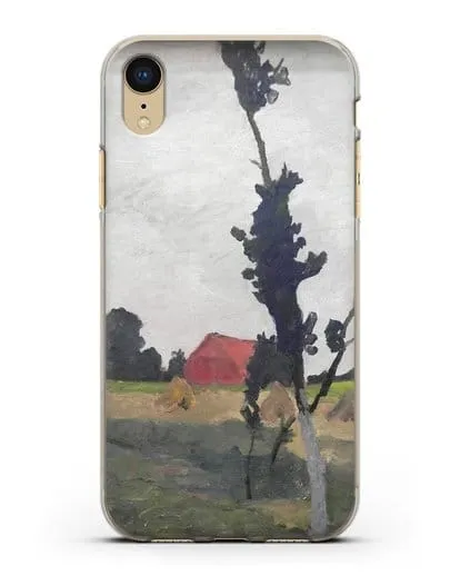 Чехол Пейзаж Ворпсведера с красным домом (Модерзон-Беккер Паула) силиконовый для iPhone XR